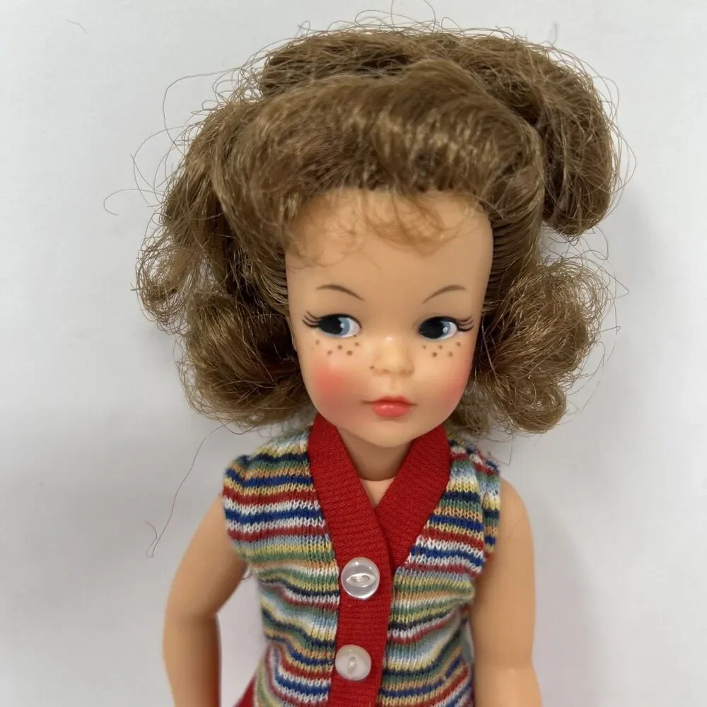 Vintage 1960s Ideal Tammy Little Sister Pos'n Pepper Doll Light Brown Hair G-9-E